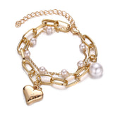 Yobest 6 Pcs/Set Bohemian Tassel Beads Charm Bracelets Set For Women Girls Fashion Pineapple Heart Geometric Bracelet Jewelry